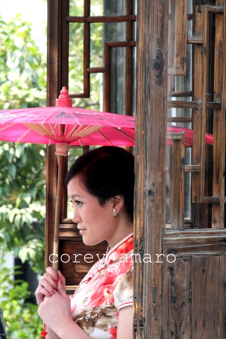 China girl with umbrella