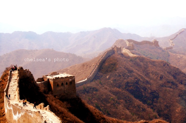 Following the great wall of china Following the great wall of china