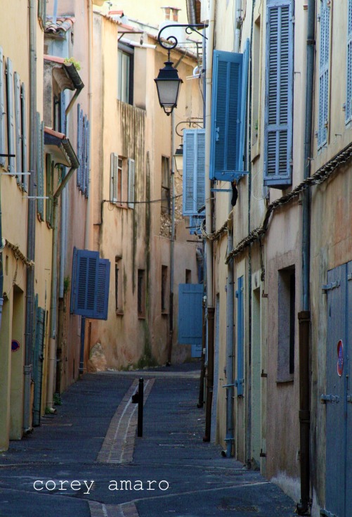 Blue shutters