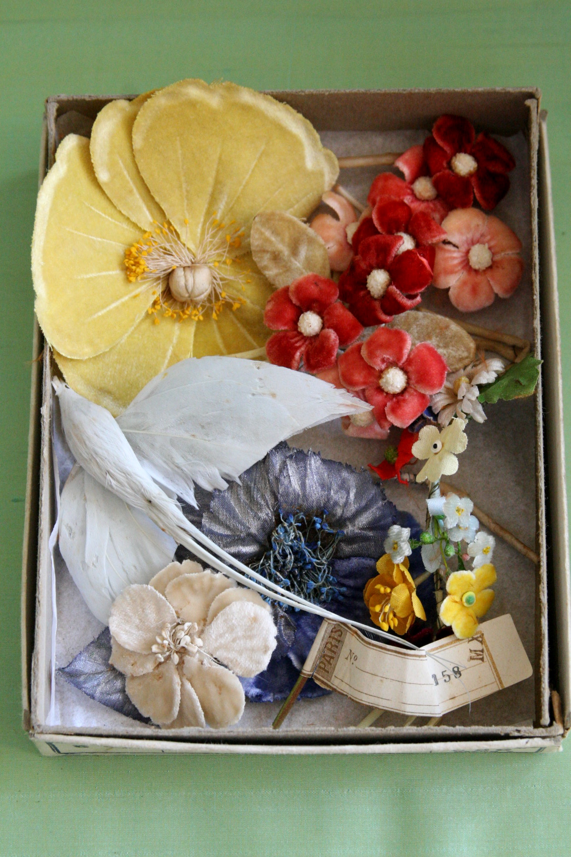 vintage velvet flowers