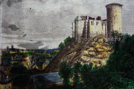 Tinted french engraving