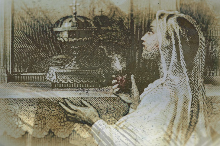 Sacred heart engraving