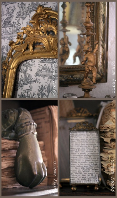 Detals in gild and grey