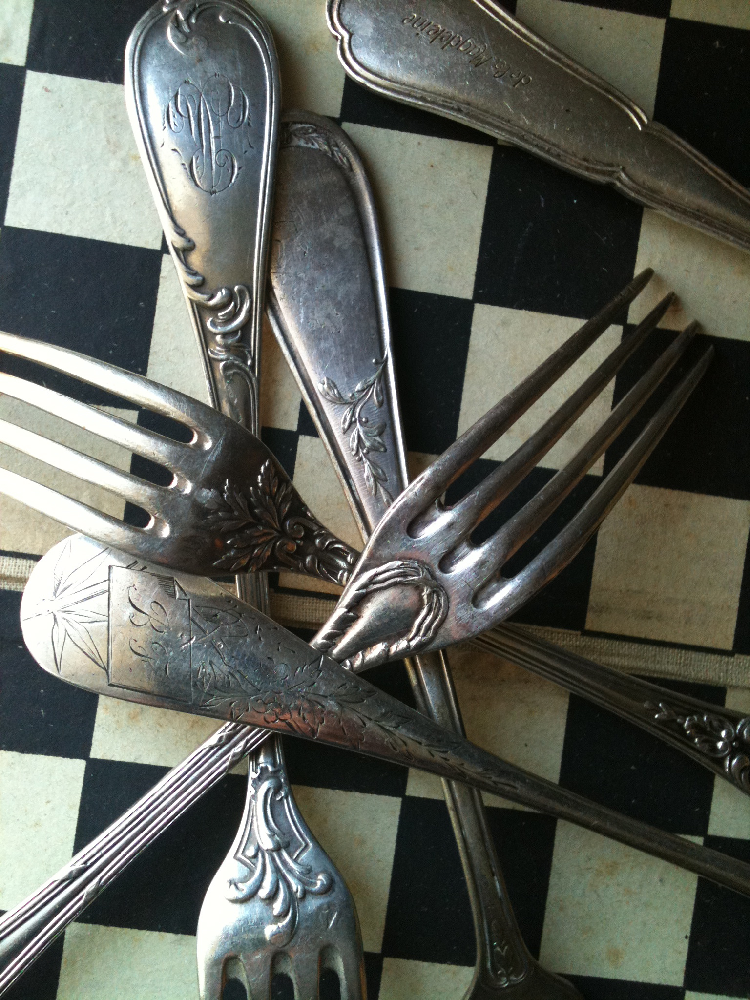 silverware found at the brocante