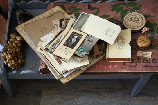 Creative passionate mess of happiness on the table