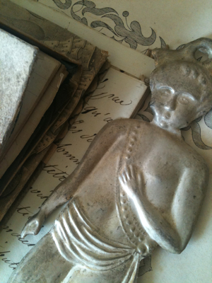 Old Letters in a Parchment Notebook