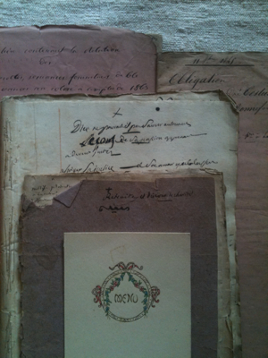 Fifty Pages of 1800s Documents in Folders