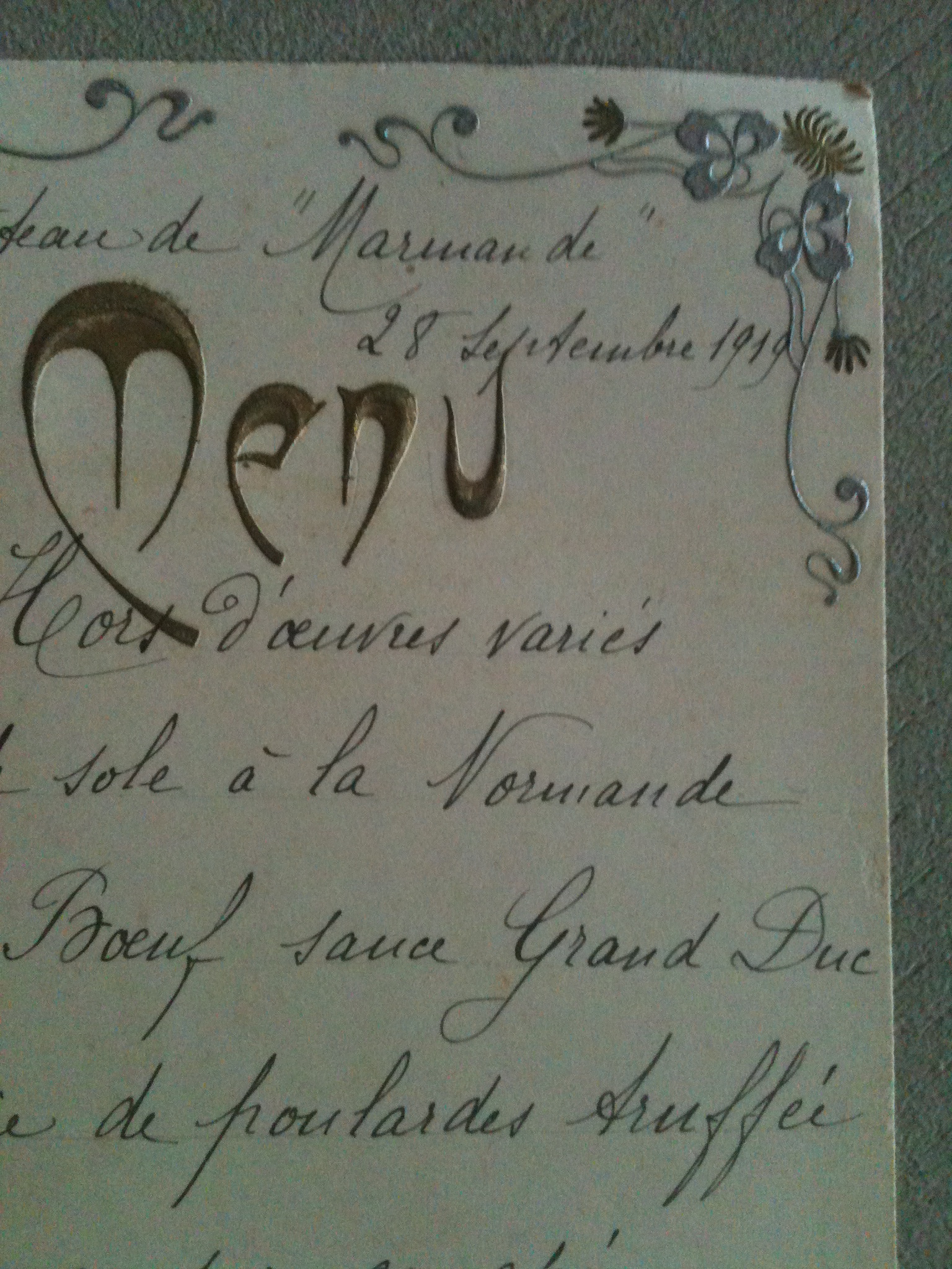 French Menus