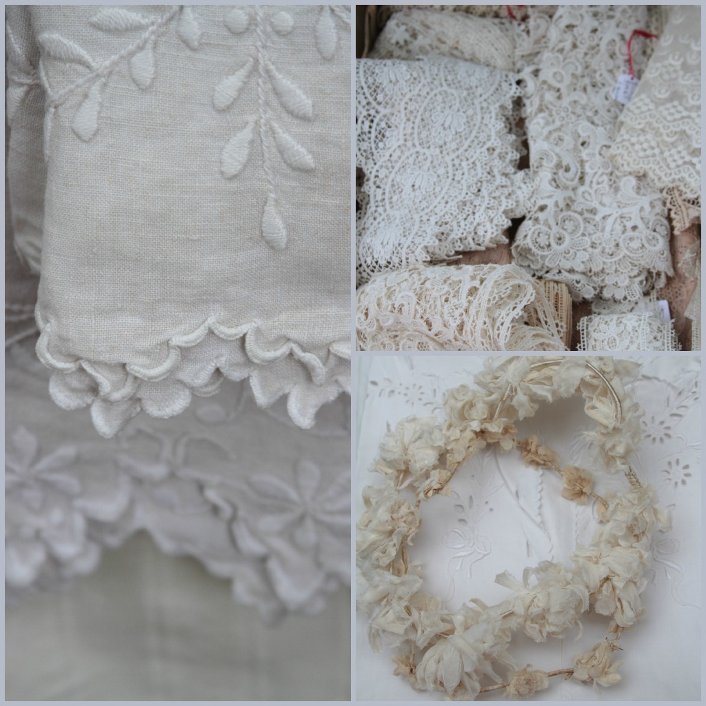 French antique lace Collage