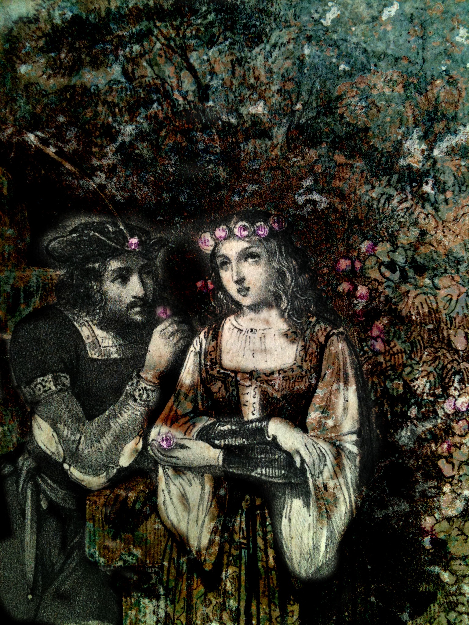 Couple in garden Couple in garden