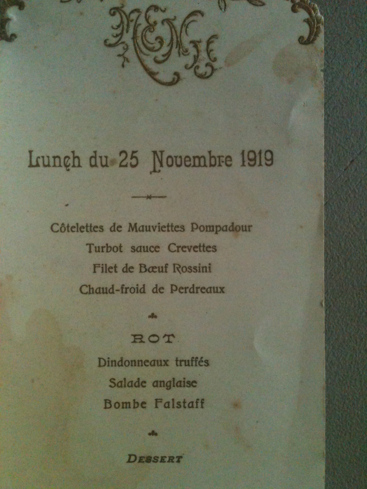 French Menus Corey Amaro