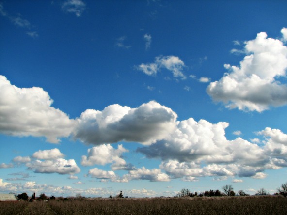 Blue skies with clouds