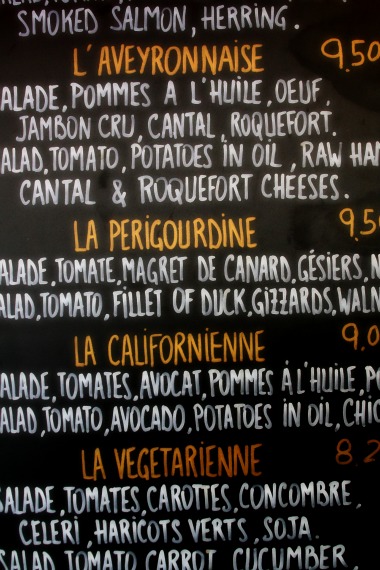 French menu
