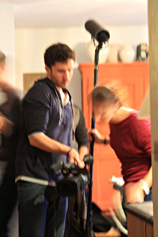 Sacha working of a film