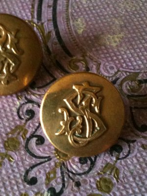 S.J. Monogram Brass Buttons