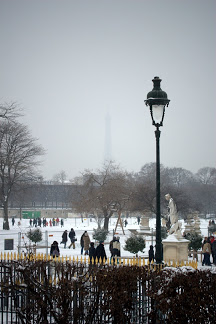 Tulieres Jardin snow covered, by Chelsea