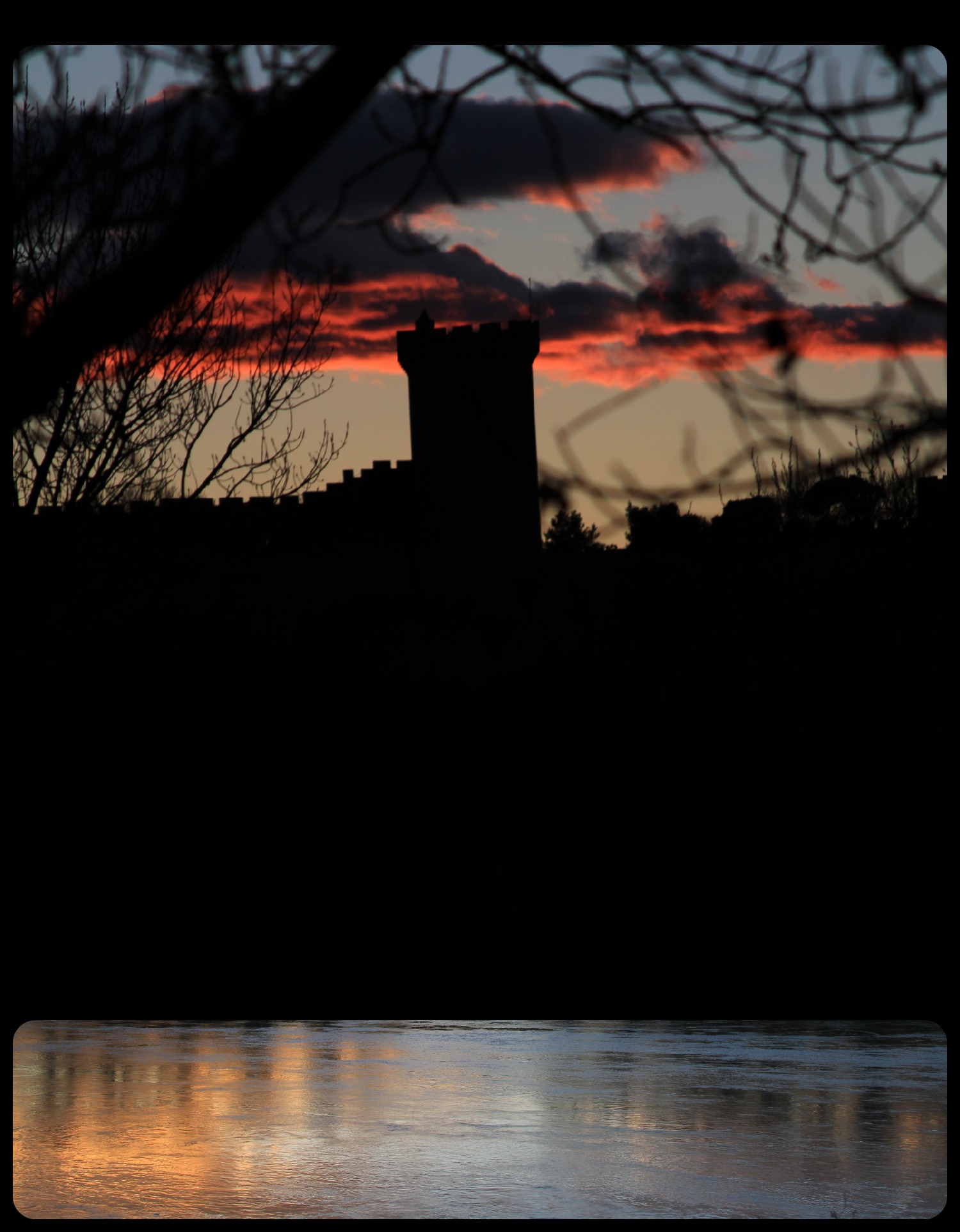 Rhone at sunset Collage