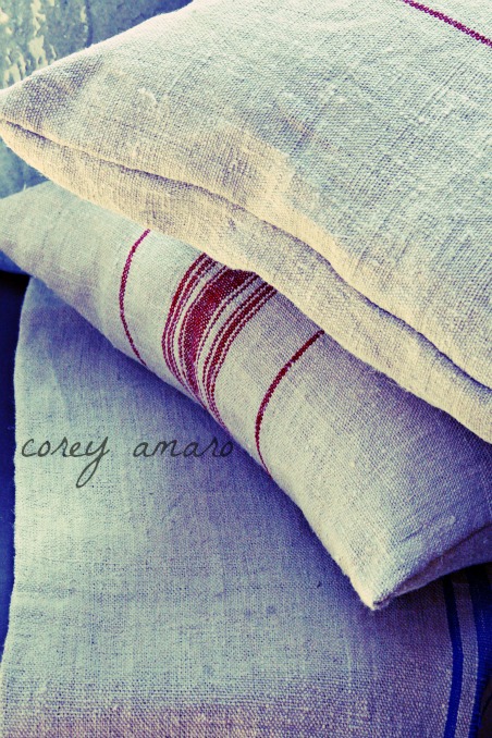 Hemp linens and cushions