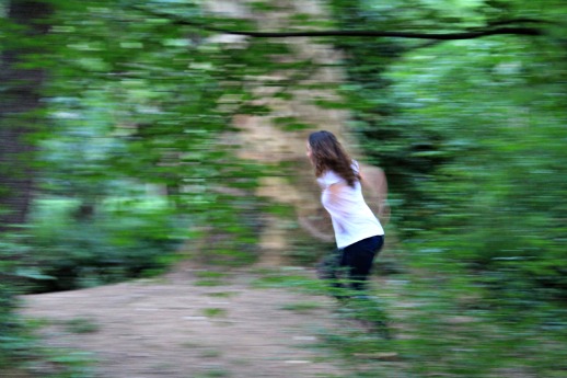 Running along side of the river