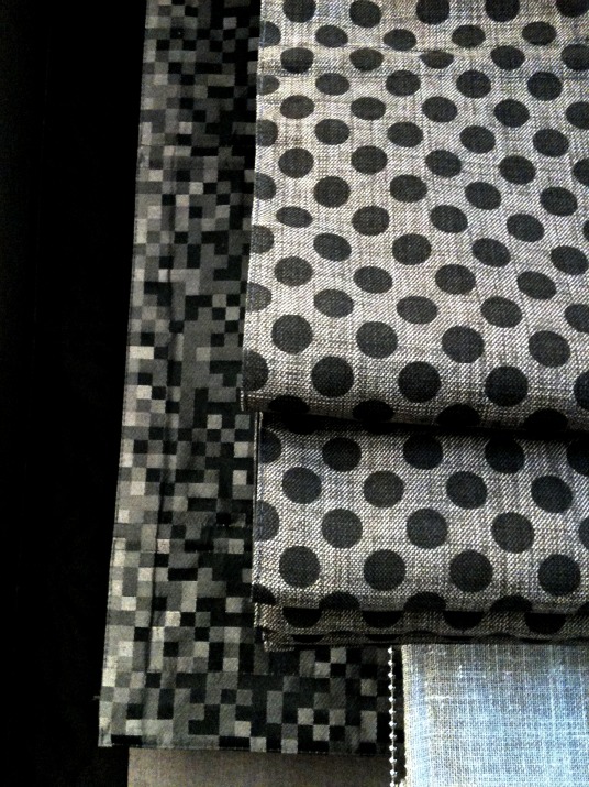 Polka dotted roman blinds Polka dotted roman blinds