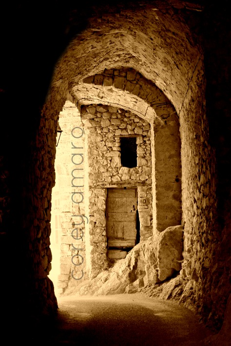 French Country stone passageway