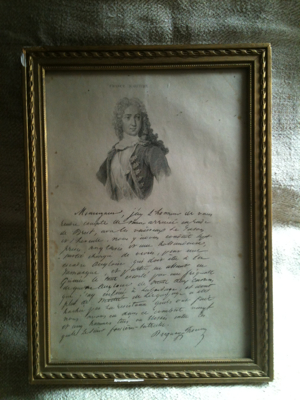 Framed Letter