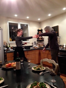 Happy dish dance