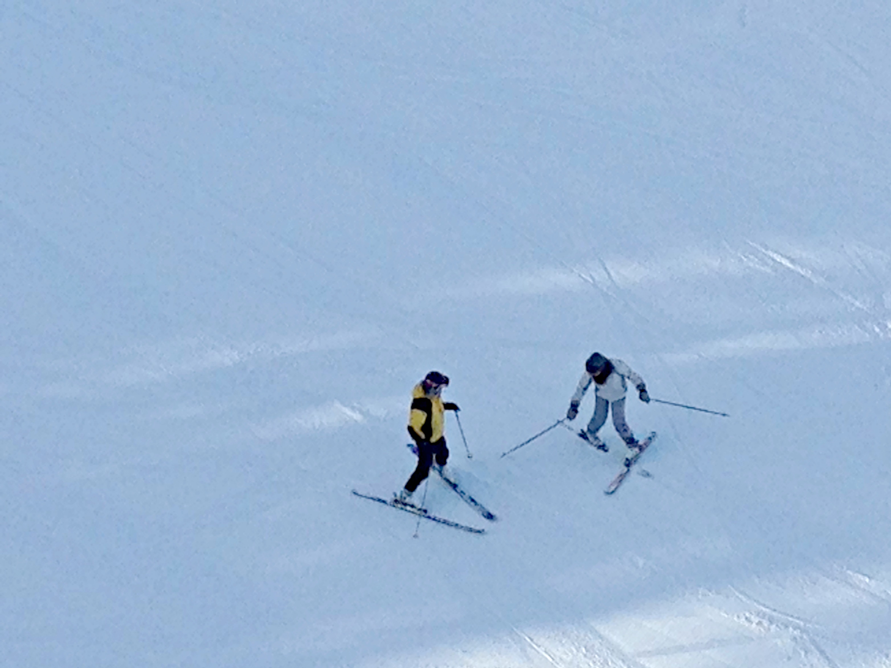 The first go around on skis