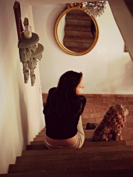 On the steps