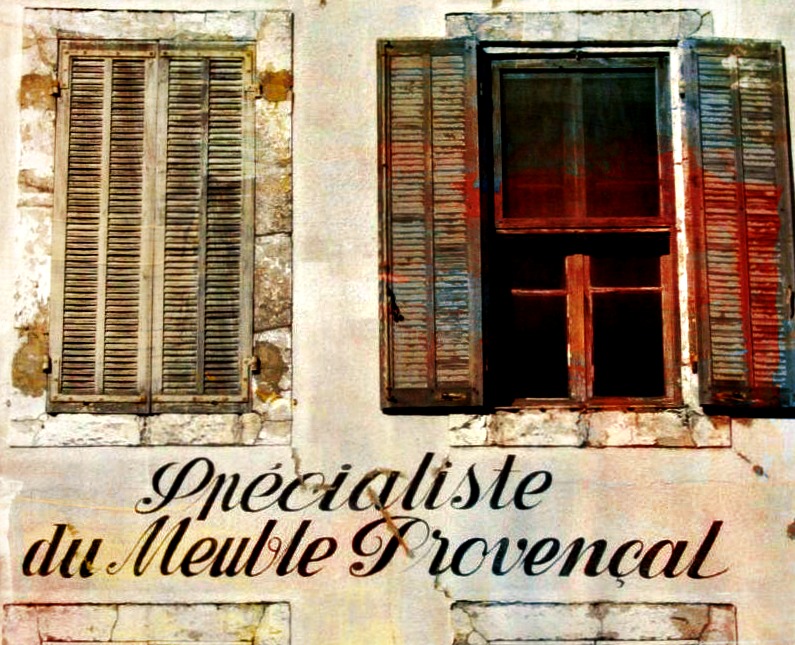 Provencal facade red shutter