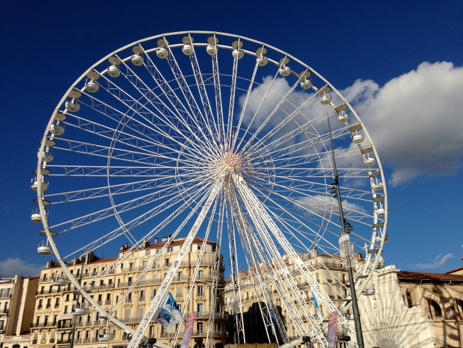 Ferris Wheel ride in Marseille