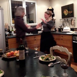 Dancing in the kitchen