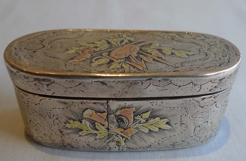 Snuff box silver antique