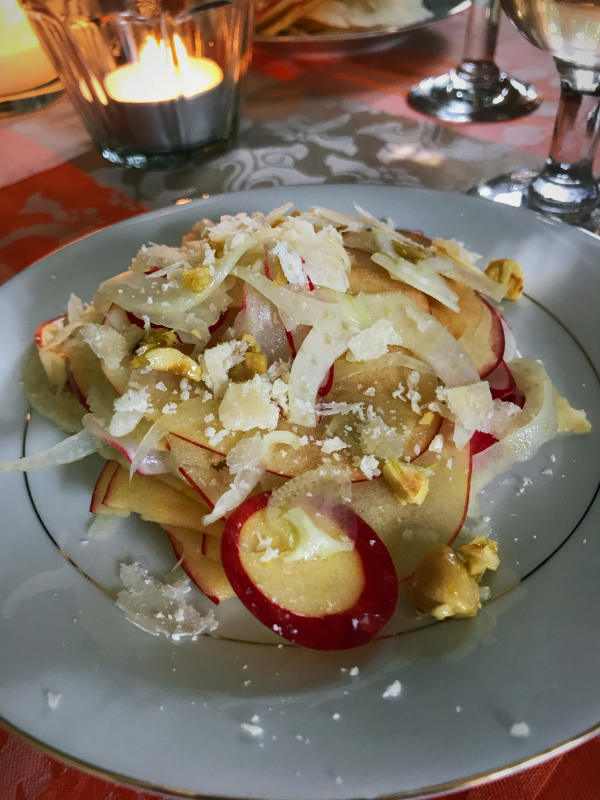apple, fennel, radish salad
