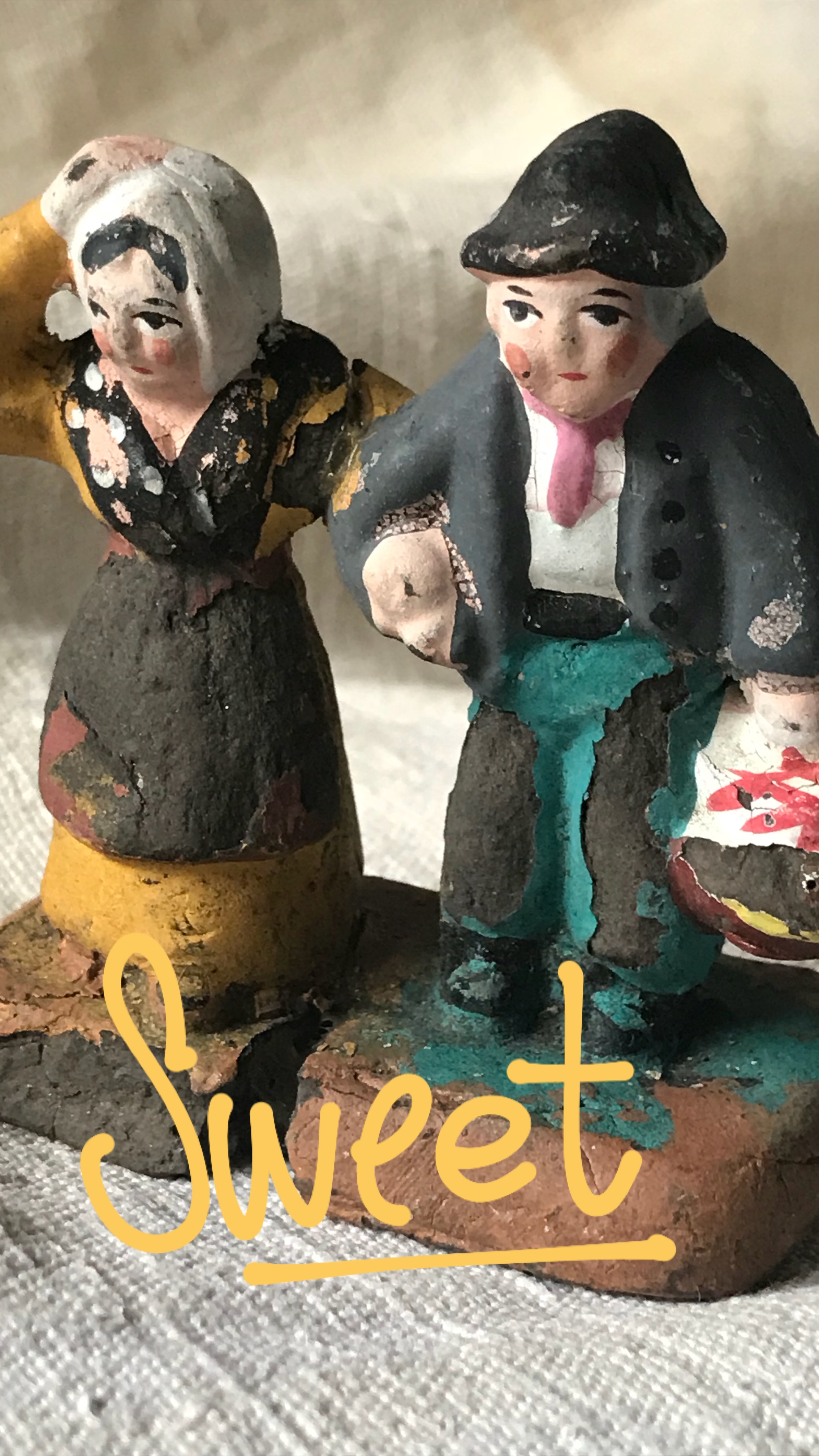French antique Santons, Little Saints, corey amaro