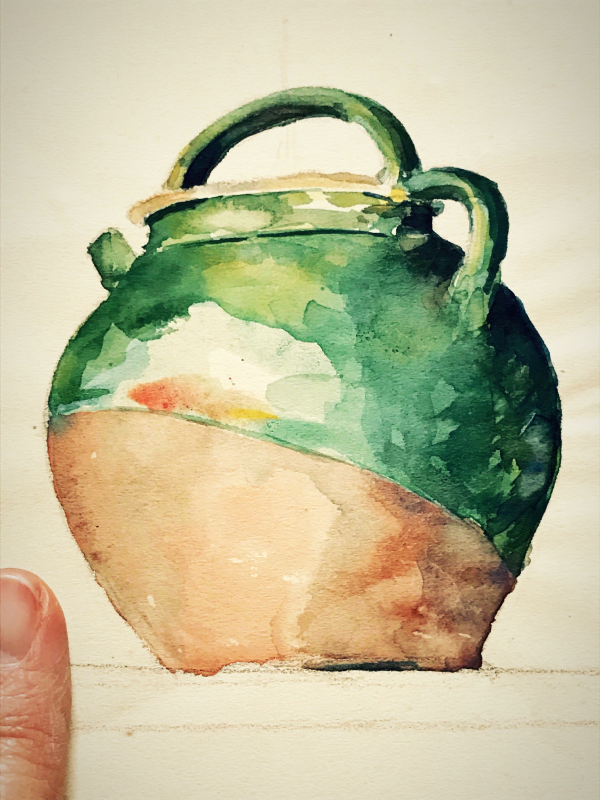 French brocante paintings, colors of provence