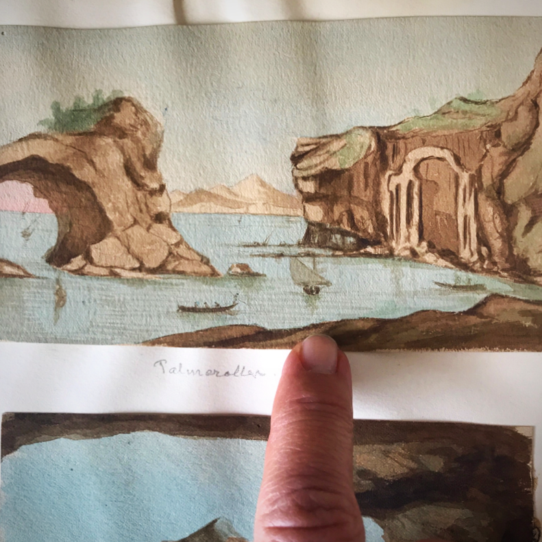 antique miniature watercolors