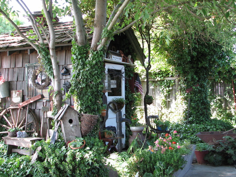 one view of her garden