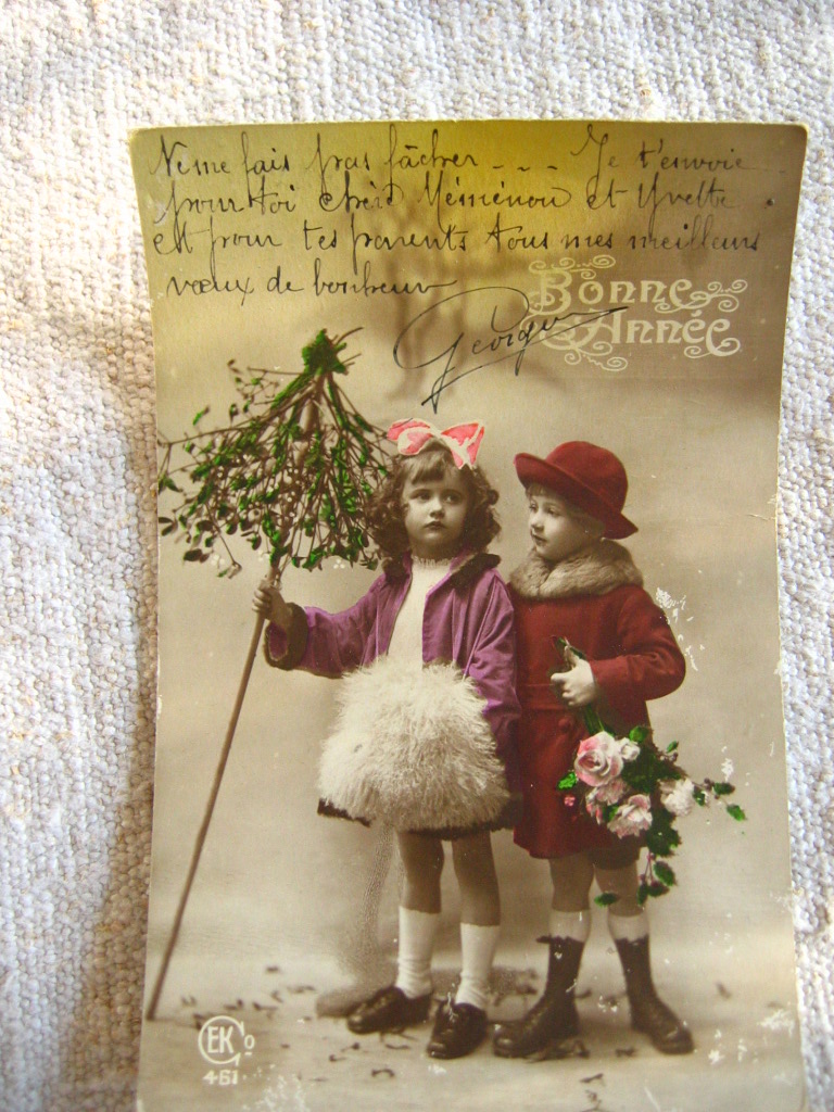 Vintage French Christmas postcard